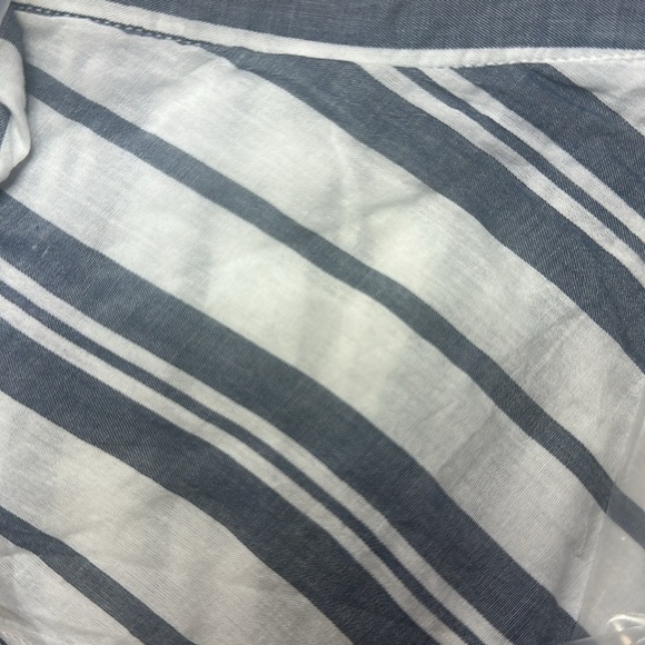 Walter Baker Cotton Blue & White Striped
Asymmetrical Midi Skirt w/Ruffles Sz 8 - Picture 9 of 9